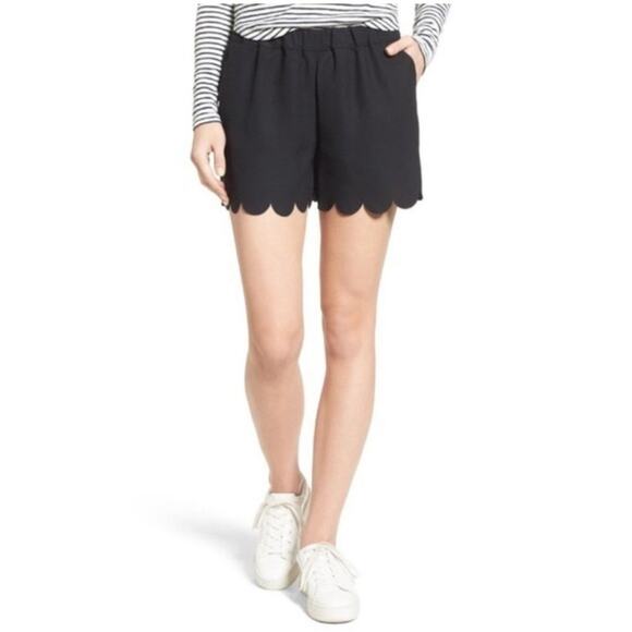 Madewell Scalloped Hem Pull On Shorts Black - Picture 6 of 11